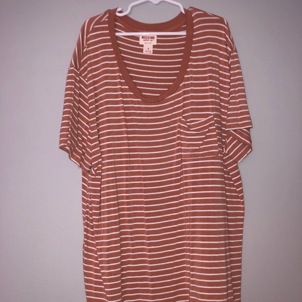 Mossimo Peach Striped Tshirt